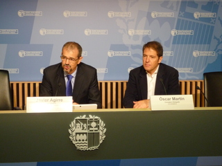 De izda. a dcha., Javier Agirre, director general de Ihobe, y �scar Mart�n, consejero delegado de Ecoembes
