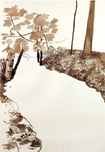 Zaintzen zaitut, akunatzen zaitut..., 2008 - Tinta china sobre papel Superalfa
