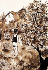 Zaintzen zaitut, akunatzen zaitut..., 2008 - Tinta china sobre papel Superalfa